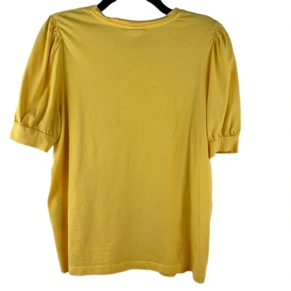 Yellow Puff Sleeve Cotton Top Aware by Vero Moda Women’s Size Large